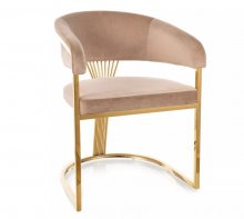 Крісло Crown Velvet Signal бежевий/золотий