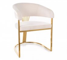 Крісло Crown Velvet Signal світло-бежевий/золотий