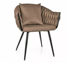 Крісло Nuvo Velvet Signal темно-бежевий NUVOVCCBE