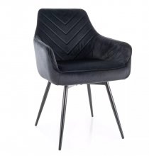 Крісло поворотне Servio Velvet Signal чорний SERVIOVCCBE