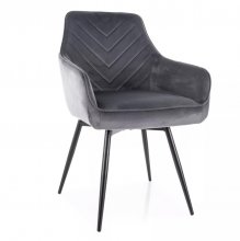 Крісло поворотне Servio Velvet Signal сірий SERVIOVCSZ