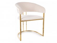 Крісло Tulipe Velvet Signal світло-бежевий/золотий TULIPEVZLJBE