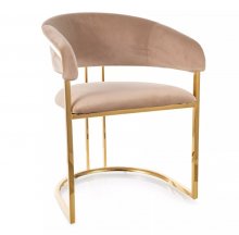 Крісло Tulipe Velvet Signal бежевий/золотий TULIPEVZLBE