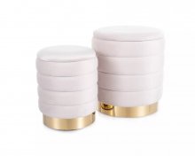 Пуф Britta Velvet Signal світло-бежевий (2 шт )