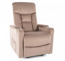 Крісло-реклайнер Ikar Velvet Signal темний беж IKARVCB