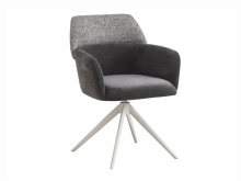 Стілець поворотний R-165 попільний + чорний