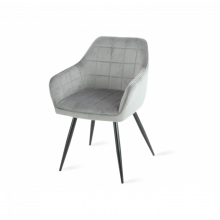 Cтілець DONNA чорний каркас/сірий