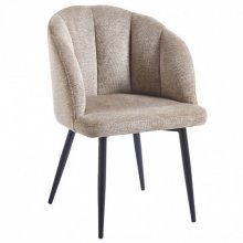 Стілець CALLA чорний каркас/беж тканина