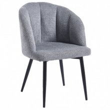 Стілець CALLA чорний каркас/сірий тканина