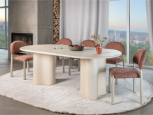 Стол МДФ с матовым микроцементным покрытием Клио TМ-220 бетон