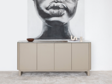 Буфет "Кристиано" аврора голд + бежевый