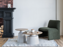 Комплект журнальных столов CT-50 Ютта дуб + белый