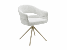 Стілець поворотний R-180 молочна хмара + капучино