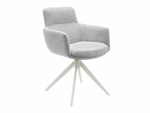 Стілець поворотний R-185 сивий + білий