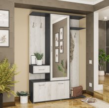 Прихожая Грета антрацит / артвуд світлий
размер 1400х2025х370 см