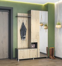 Передпокій Реприза колір  Антрацит/ дуб артізан
розмір 1400х2090х375 см 