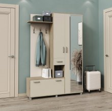 Передпокій Реприза колір дуб білий / сатин
розмір 1400х2090х375 см 