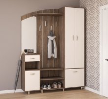 Прихожая Каролина  Світ Меблів колір дуб катанія/світлий беж
размер 1640х2195х400 см