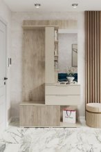 Прихожая Соната 1,2 Світ Меблів колір дуб білий / сатин