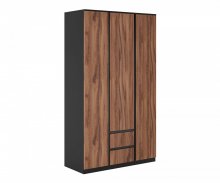 Фріда Шафа 3Д2Ш  Світ Меблів колір чорний/ дуб ліворно
розмір 1200 х 2105 х 520