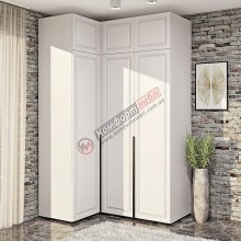 Кутова шафа Flex фарбований МДФ Біла в прихожу
Розміри:
Ширина - 1100 мм
Висота - 2070 мм (2500 мм з антресоллю)
Глибина - 570 мм
Матеріал корпуса - ДСП, по краю обклеєний крайкою ПВХ.
Матеріал фасада - фарбований МДФ 16 мм, покритий потрійним