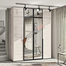 Шафа з зеркалом Флекс 2 м з ДСП фасадами Дуб білений 4 дверна
Розміри:
Ширина - 2000 мм
Висота - 2070 мм (2500мм з антресолями)
Глибина - 570 мм
Матеріал корпуса - ДСП, по краю обклеєний крайкою ПВХ.
Матеріал фасада - фарбований з ДСП 16 мм по