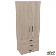Шафа гардеробна City 2-х дверна 3 шухляди (760х500х1930Н) Дуб Сонома Код товару: 221930
