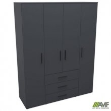 Шафа гардеробна City 4-х дверна 3 шухляди (1500х500х1930Н) Антрацит Код товару: 221945