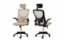 Стілець комп'ютерний Тонус (чорний/бежевий)