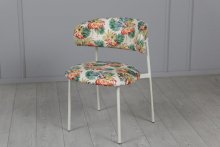 Стілець Дакс метал сидіння тканина 585x500x780 білий