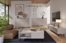 ADEMO Комод REG 4  колір кашемір
розмір 126/92/41 cm