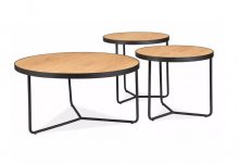 Набір журнальних столів Demeter Signal дуб/чорний Артикул: DEMETERBC