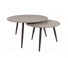 Стіл журнальний Kora C Signal сірий мармур/чорний мат код KORACSZC