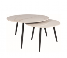Стіл журнальний Kora D Signal білий мармур/чорний мат код KORADBC