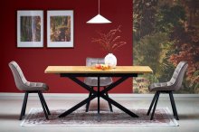 Стіл обідній розкладний HOLTER HALMAR дуб золотий/чорний