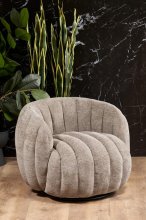 FRASER Крісло для відпочинку тканина колір темно бежевий з функцією обертання
розмір 82/83/65/42 cm