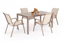Стіл садовий HOVER HALMAR бежевий/капучино
