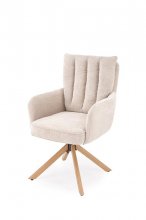 Крісло поворотне K594 Halmar світло-бежевий/дуб натуральний