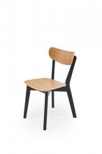 Стілець HALMAR HAITI чорний / натуральний дуб