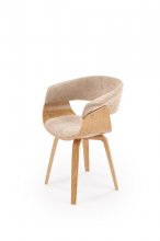 K-545 Крісло деревяне тканина  колір бежевий натуральний
розмір 63/53/83/51 cm