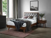 Ліжко HALMAR CASSIDY 120 сірий / горіх