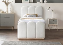 Ліжко HALMAR MACARENA 90 з висувним нижнім матрацом, кремовий