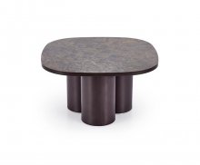 Журнальний столик HALMAR CORDINA коричневий мармур 80х80см