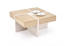 Журнальний столик HALMAR SEVILLA S дуб кремона/кашемір 80х80см