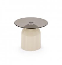 Журнальний столик HALMAR STARK-S скло тоноване/кашемір d50см