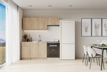 Кухонний гарнітур HALMAR CORONA 180см корпус: дуб кремона, фасади: дуб кремона