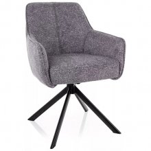 Поворотне крісло Signal NOTTI LEO Сірий (SZARY 07) / Чорний