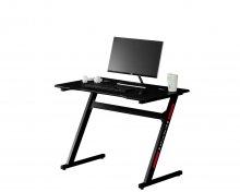 Стіл геймерський Стелс, чорний/карбон