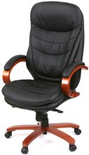 Крісло АКЛАС Валенсія Soft EX MB (Шкіра LC-A Black/PU Black) Код: 00005305
