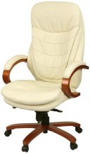Крісло АКЛАС Валенсія Soft EX MB (Шкіра LC-F Beige/PU Beige) Код: 00163341
